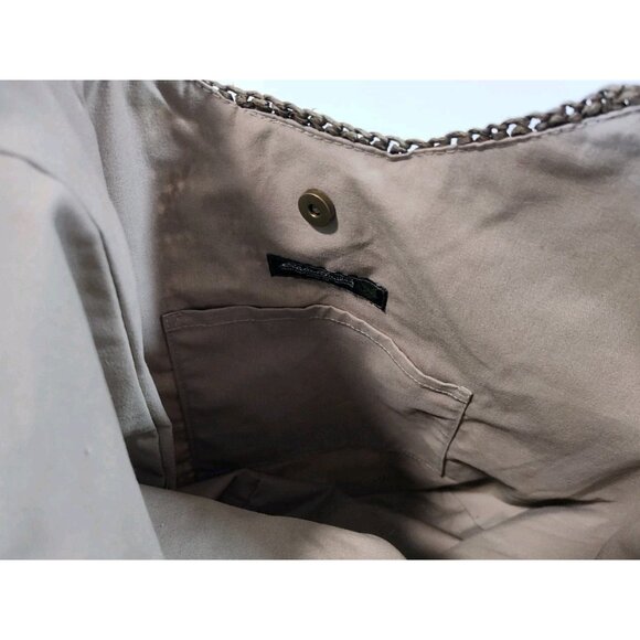 Eddie Bauer Woven Raffia Straw Shoulder Bag Beach Weekender Travel 14x14x6 Tan - Picture 8 of 9